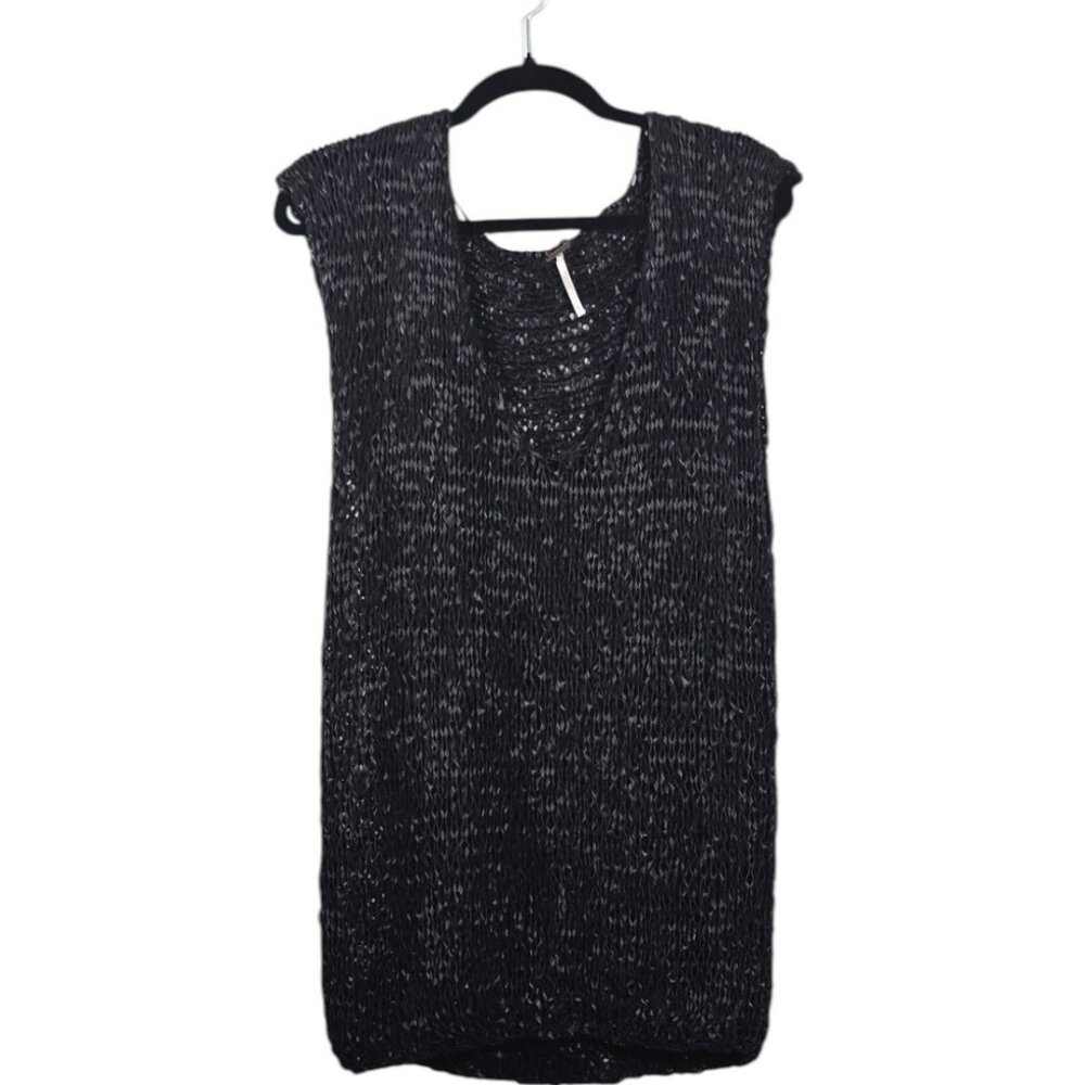 Free People Small Women's Blouse Suede Open Weave Pattern